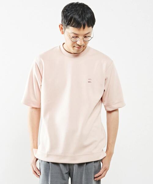 MEN'S MELROSE(メンズメルローズ)の「ライトダンボールワンポイント刺繍Tee(Tシャツ/カットソー・メンズ・ミント/ホワイト/ピンク/グレイッシュベージュ・4/3)」の4枚目の写真