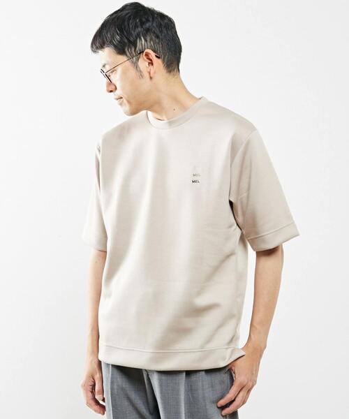 MEN'S MELROSE(メンズメルローズ)の「ライトダンボールワンポイント刺繍Tee(Tシャツ/カットソー・メンズ・ミント/ホワイト/ピンク/グレイッシュベージュ・4/3)」の3枚目の写真