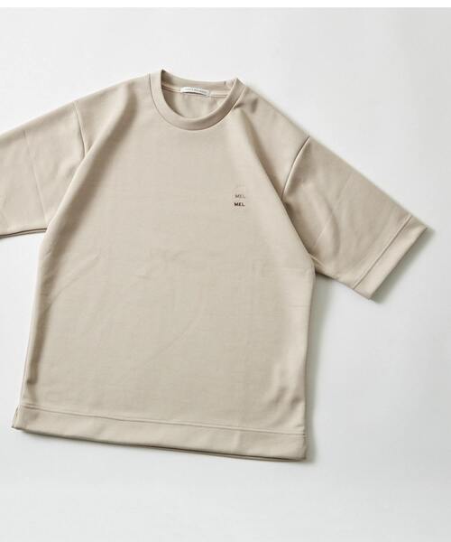 MEN'S MELROSE(メンズメルローズ)の「ライトダンボールワンポイント刺繍Tee(Tシャツ/カットソー・メンズ・ミント/ホワイト/ピンク/グレイッシュベージュ・4/3)」の9枚目の写真