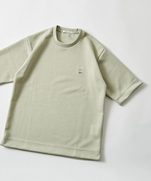 MEN'S MELROSE(メンズメルローズ)の「ライトダンボールワンポイント刺繍Tee(Tシャツ/カットソー・メンズ・ミント/ホワイト/ピンク/グレイッシュベージュ・4/3)」の8枚目の写真