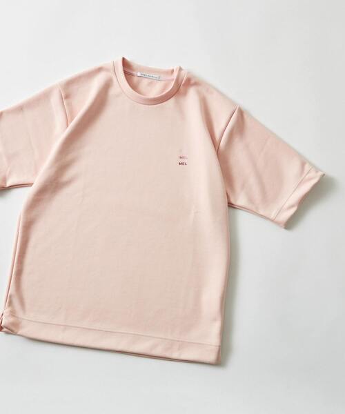MEN'S MELROSE(メンズメルローズ)の「ライトダンボールワンポイント刺繍Tee(Tシャツ/カットソー・メンズ・ミント/ホワイト/ピンク/グレイッシュベージュ・4/3)」の7枚目の写真