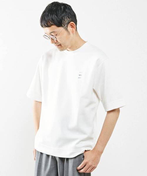 MEN'S MELROSE(メンズメルローズ)の「ライトダンボールワンポイント刺繍Tee(Tシャツ/カットソー・メンズ・ミント/ホワイト/ピンク/グレイッシュベージュ・4/3)」の6枚目の写真