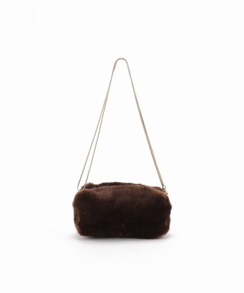 新品タグ付き　NOBLE a point エコファーチェーンバッグ Noble（ノーブル）の「【a point】エコファーチェーンバッグ