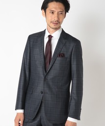 CROWDED CLOSET（クラウデッドクローゼット）の「NARROW TW杢チェック柄スーツ/別売りベストあり/2ピースビジネスセットアップスーツ（スーツセット・メンズ）」