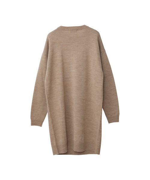 HYSTERIC GLAMOUR（ヒステリックグラマー）の「PATCH BEARジャカード ワンピース（ワンピース・レディース・ベージュ/ホワイト/トップグレー・FREE）」の6枚目の写真