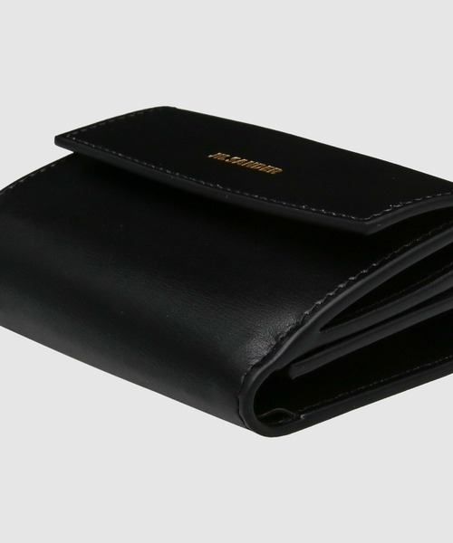 JIL SANDER ジルサンダー　BABY WALLET ブラック JIL SANDER ジルサンダー 3つ折り財布 小銭入れ付き/コンパクト