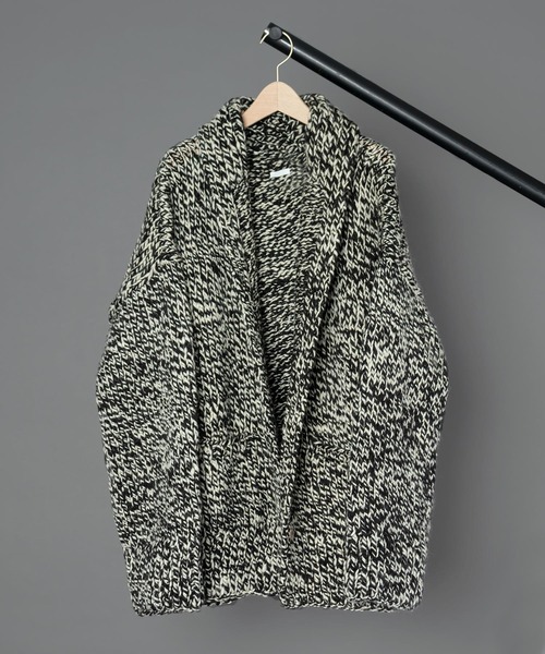 SEEALL(シーオール)の「【 SEEALL / シーオール 】HAND OVERSIZED CANADIAN SWEATER / ハンドオーバーサイズドカナディアンセーター(ニット/セーター・メンズ・ベージュ/ブラック・1)」の2枚目の写真