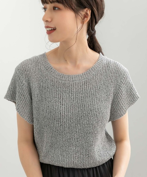 fifth（フィフス）の「【スタイリストレコメンド】キャップスリーブリブニット（ニット/セーター・レディース・ホワイト/ブラック/グレー・M）」の3枚目の写真