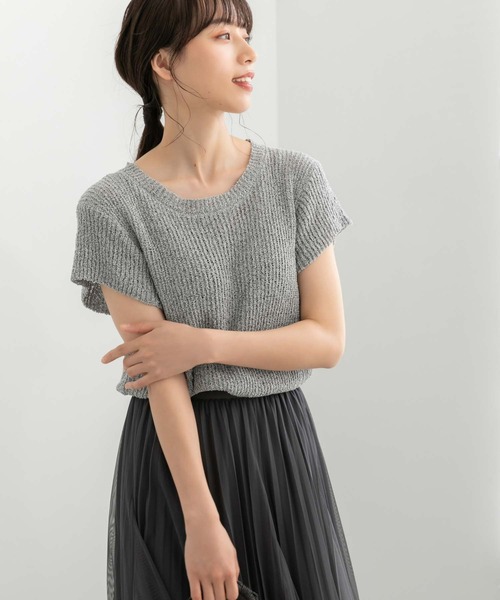 fifth（フィフス）の「【スタイリストレコメンド】キャップスリーブリブニット（ニット/セーター・レディース・ホワイト/ブラック/グレー・M）」の15枚目の写真