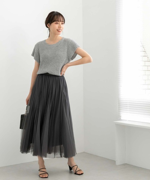 fifth（フィフス）の「【スタイリストレコメンド】キャップスリーブリブニット（ニット/セーター・レディース・ホワイト/ブラック/グレー・M）」の18枚目の写真