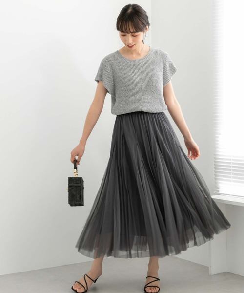 fifth（フィフス）の「【スタイリストレコメンド】キャップスリーブリブニット（ニット/セーター・レディース・ホワイト/ブラック/グレー・M）」の10枚目の写真