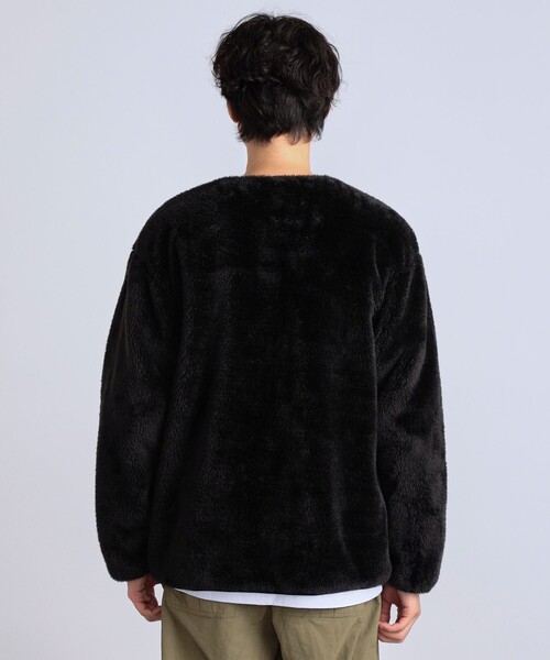 Champion（チャンピオン）の「【SHIPS any別注】Champion: ユニセックス オーバーサイズ シェルパフリース ボア ノーカラー ジップ ジャケット 22FW◇（ブルゾン・メンズ・ネイビー/ベージュ/ブラック・SMALL/MEDIUM/LARGE）」の8枚目の写真