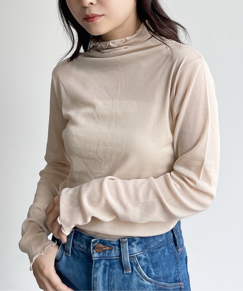 CPCM(シーピーシーエム)の「パワーネットインナーメロータートル(Tシャツ/カットソー・レディース・ブラック/ブラウン/イエロー/オレンジ/ナチュラル・FREE)」の3枚目の写真