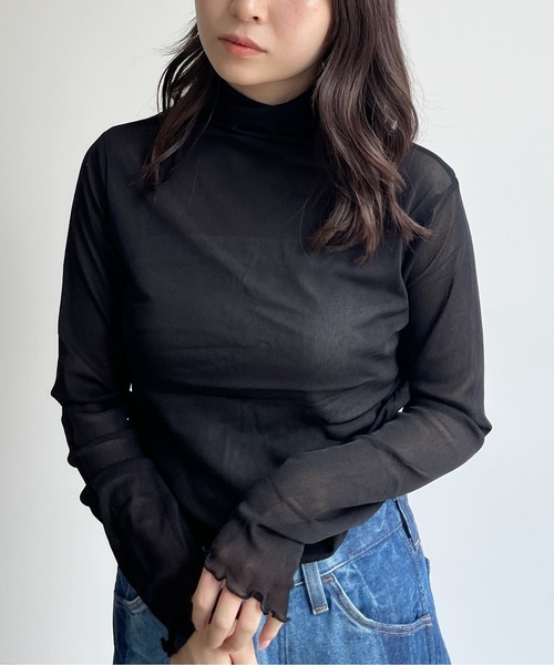 CPCM(シーピーシーエム)の「パワーネットインナーメロータートル(Tシャツ/カットソー・レディース・ブラック/ブラウン/イエロー/オレンジ/ナチュラル・FREE)」の10枚目の写真