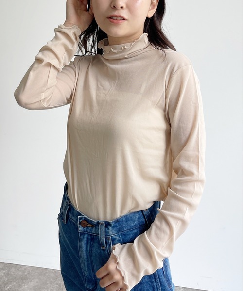 CPCM(シーピーシーエム)の「パワーネットインナーメロータートル(Tシャツ/カットソー・レディース・ブラック/ブラウン/イエロー/オレンジ/ナチュラル・FREE)」の19枚目の写真