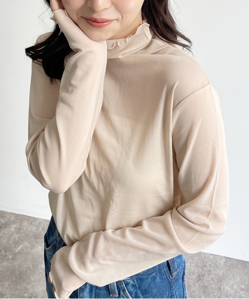 CPCM(シーピーシーエム)の「パワーネットインナーメロータートル(Tシャツ/カットソー・レディース・ブラック/ブラウン/イエロー/オレンジ/ナチュラル・FREE)」の7枚目の写真