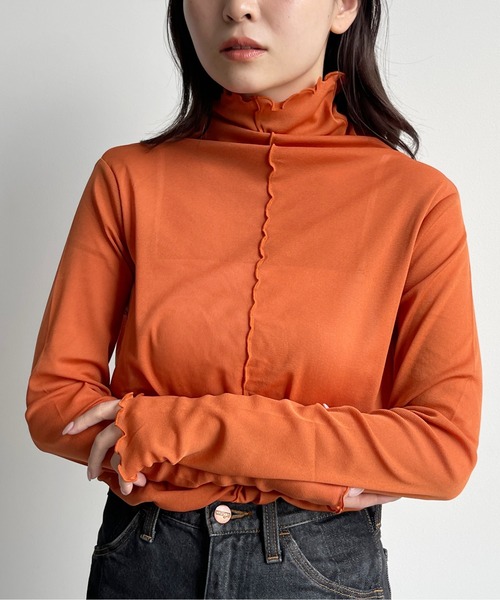 CPCM(シーピーシーエム)の「パワーネットインナーメロータートル(Tシャツ/カットソー・レディース・ブラック/ブラウン/イエロー/オレンジ/ナチュラル・FREE)」の16枚目の写真
