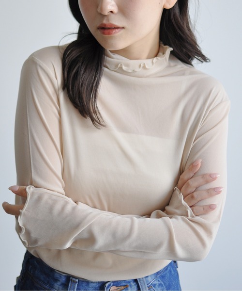 CPCM(シーピーシーエム)の「パワーネットインナーメロータートル(Tシャツ/カットソー・レディース・ブラック/ブラウン/イエロー/オレンジ/ナチュラル・FREE)」の14枚目の写真