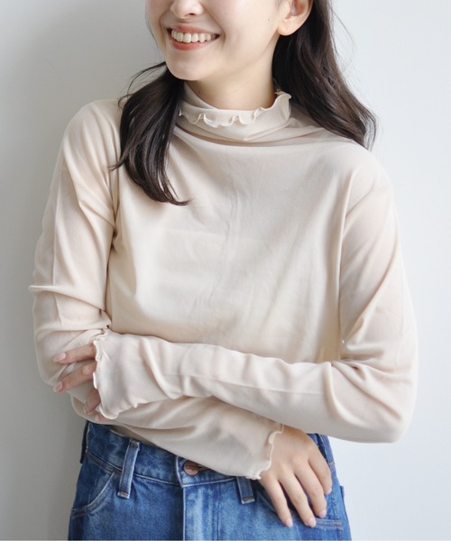 CPCM(シーピーシーエム)の「パワーネットインナーメロータートル(Tシャツ/カットソー・レディース・ブラック/ブラウン/イエロー/オレンジ/ナチュラル・FREE)」の20枚目の写真