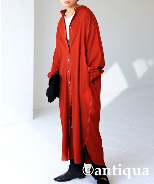 シンプル配色ステッチワンピース ワンピース Antiqua アンティカ のファッション通販 Zozotown
