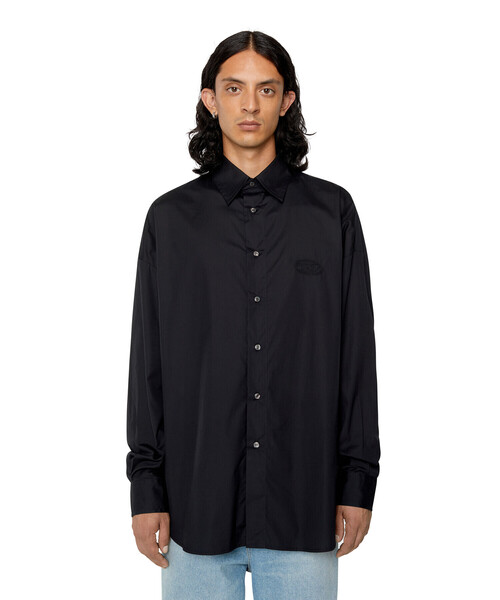 DIESEL(ディーゼル)の「メンズ シャツ オーバーサイズ コットン(シャツ/ブラウス・メンズ・ブラック/ホワイト・MEDIUM/SMALL/X-LARGE/X-SMALL/XX-LARGE/LARGE)」の2枚目の写真