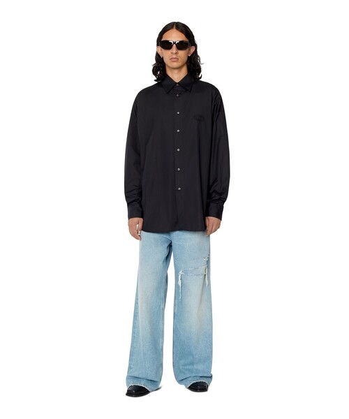 DIESEL(ディーゼル)の「メンズ シャツ オーバーサイズ コットン(シャツ/ブラウス・メンズ・ブラック/ホワイト・MEDIUM/SMALL/X-LARGE/X-SMALL/XX-LARGE/LARGE)」の10枚目の写真