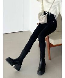 EMODA | サイドニットホールパギンス(デニムパンツ)