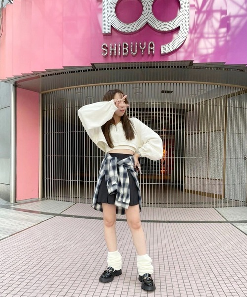 Heather(ヘザー)の「HOLiCハーフZIPプルオーバー 164329(スウェット・レディース・ブラック/オフホワイト/スミクロ・FREE)」の7枚目の写真