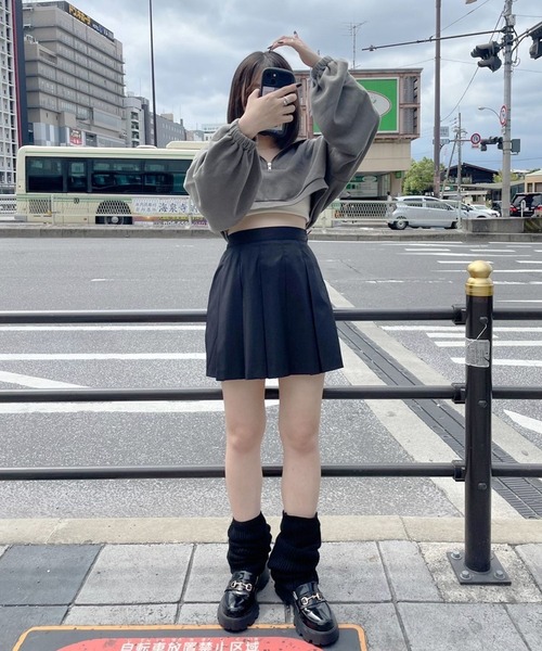 Heather(ヘザー)の「HOLiCハーフZIPプルオーバー 164329(スウェット・レディース・ブラック/オフホワイト/スミクロ・FREE)」の13枚目の写真