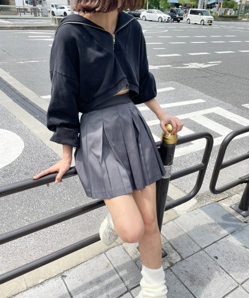 Heather(ヘザー)の「HOLiCハーフZIPプルオーバー 164329(スウェット・レディース・ブラック/オフホワイト/スミクロ・FREE)」の18枚目の写真