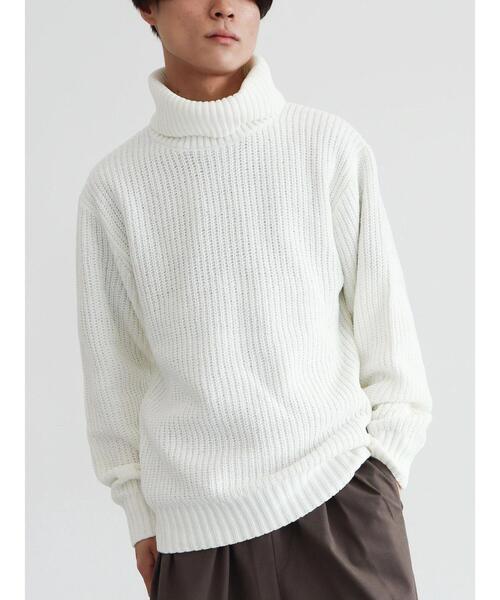 CRAFT STANDARD BOUTIQUE（クラフトスタンダードブティック）の「モール畔編みタートルネックニット（ニット/セーター・レディース・オフホワイト/ブルーグリーン/グレイッシュベージュ/ブラック・M/L/LL）」の21枚目の写真