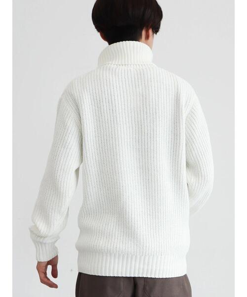 CRAFT STANDARD BOUTIQUE（クラフトスタンダードブティック）の「モール畔編みタートルネックニット（ニット/セーター・レディース・オフホワイト/ブルーグリーン/グレイッシュベージュ/ブラック・M/L/LL）」の22枚目の写真