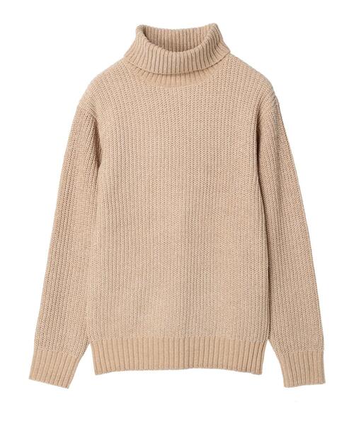 CRAFT STANDARD BOUTIQUE（クラフトスタンダードブティック）の「モール畔編みタートルネックニット（ニット/セーター・レディース・オフホワイト/ブルーグリーン/グレイッシュベージュ/ブラック・M/L/LL）」の15枚目の写真
