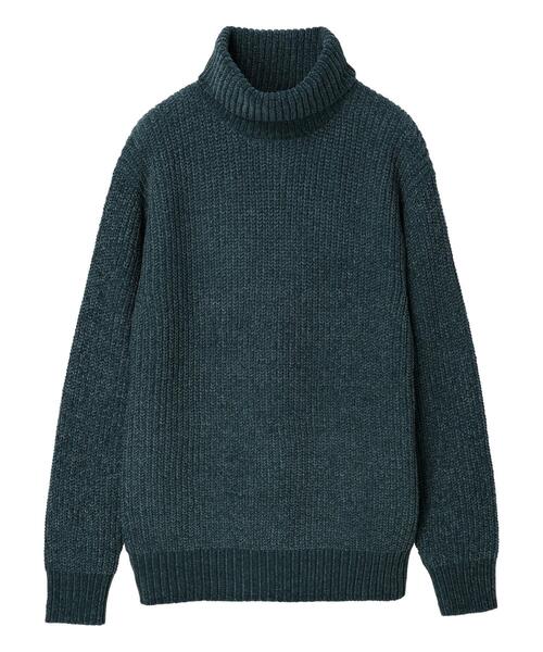 CRAFT STANDARD BOUTIQUE（クラフトスタンダードブティック）の「モール畔編みタートルネックニット（ニット/セーター・レディース・オフホワイト/ブルーグリーン/グレイッシュベージュ/ブラック・M/L/LL）」の16枚目の写真