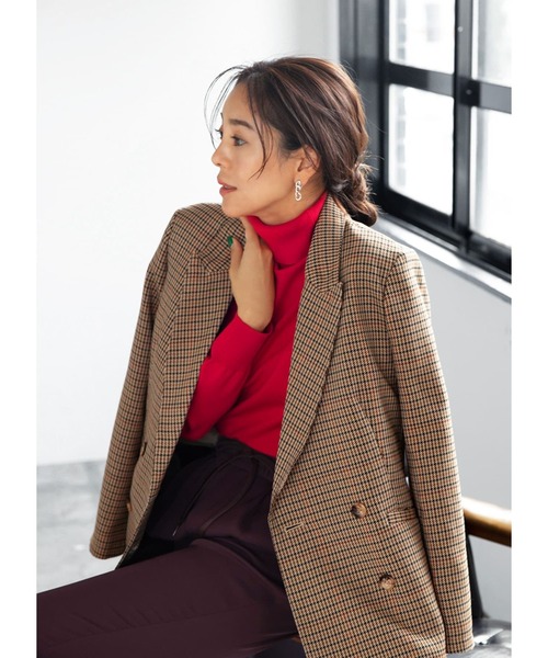 STYLE DELI(スタイルデリ)の「COLORベーシックタートルニット(ニット/セーター・レディース・レッド/ピンク/ブルー/テラコッタ・MEDIUM)」の6枚目の写真