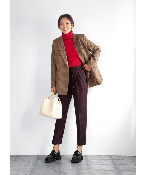 STYLE DELI(スタイルデリ)の「COLORベーシックタートルニット(ニット/セーター・レディース・レッド/ピンク/ブルー/テラコッタ・MEDIUM)」の7枚目の写真