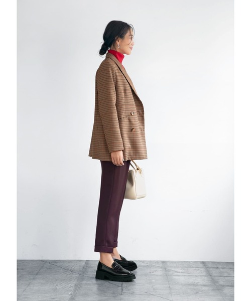 STYLE DELI(スタイルデリ)の「COLORベーシックタートルニット(ニット/セーター・レディース・レッド/ピンク/ブルー/テラコッタ・MEDIUM)」の8枚目の写真