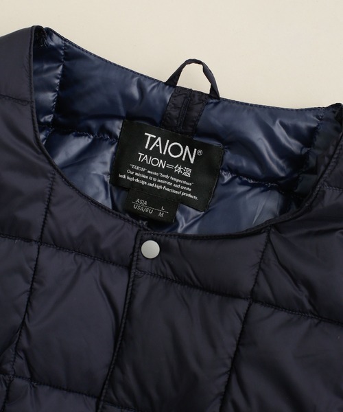 TAION(タイオン)の「TAION/WEB限定 クルーネックボタンダウンベスト(ダウンベスト・メンズ・ダークブラウン/オフホワイト/ネイビー/オリーブ/ブラック/グレー・L/M/S)」の21枚目の写真