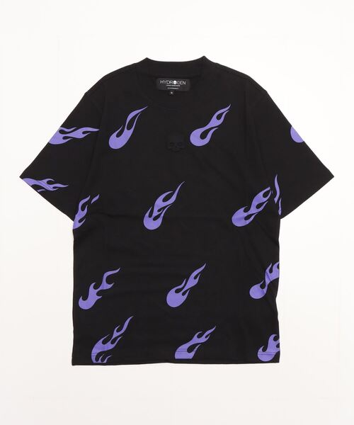 HYDROGEN（ハイドロゲン）の「《HYDROGEN/ハイドロゲン》フレイムTシャツ / FLAMES TEE（Tシャツ/カットソー・メンズ・ホワイト系その他/ブラック系その他・XXL/S/XS/L/XXX-LARGE/M/XL）」の2枚目の写真