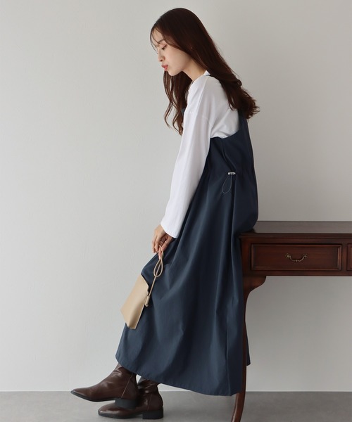 BLUEEAST(ブルーイースト)の「ミリタリーナイロンジャンスカ(ワンピース・レディース・ベージュ/ブラック/チャコールグレー・MEDIUM)」の3枚目の写真