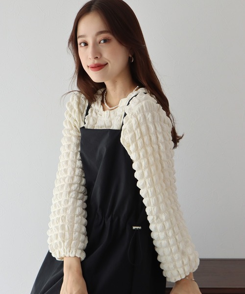 BLUEEAST(ブルーイースト)の「ミリタリーナイロンジャンスカ(ワンピース・レディース・ベージュ/ブラック/チャコールグレー・MEDIUM)」の4枚目の写真