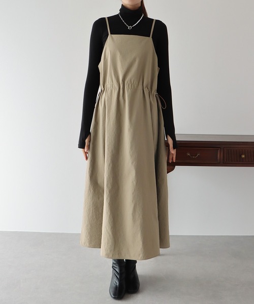 BLUEEAST(ブルーイースト)の「ミリタリーナイロンジャンスカ(ワンピース・レディース・ベージュ/ブラック/チャコールグレー・MEDIUM)」の21枚目の写真