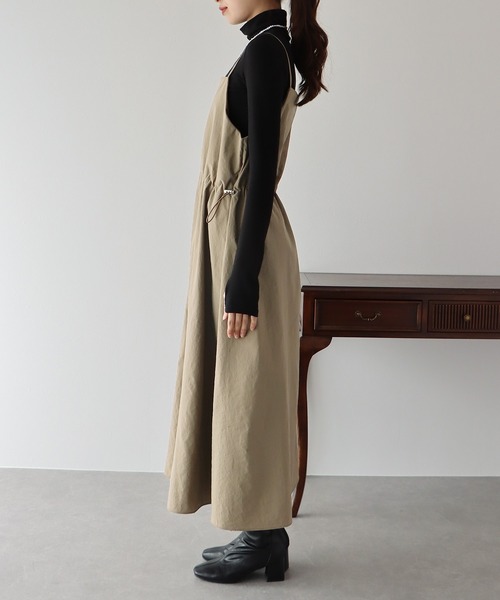 BLUEEAST(ブルーイースト)の「ミリタリーナイロンジャンスカ(ワンピース・レディース・ベージュ/ブラック/チャコールグレー・MEDIUM)」の22枚目の写真