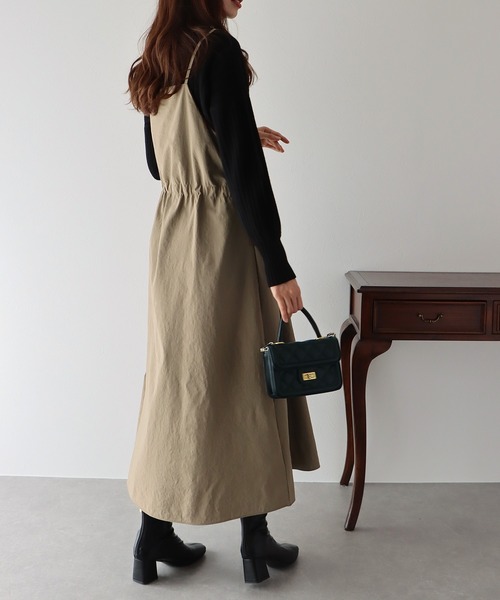 BLUEEAST(ブルーイースト)の「ミリタリーナイロンジャンスカ(ワンピース・レディース・ベージュ/ブラック/チャコールグレー・MEDIUM)」の17枚目の写真