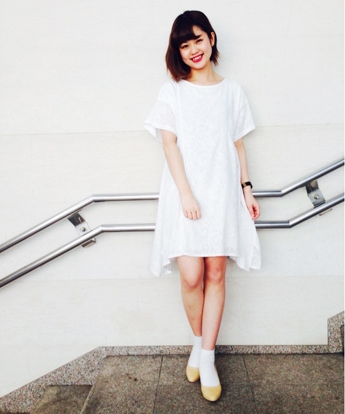 Kastane（カスタネ）の「【Kastane】カッティーワンピース（ワンピース・レディース・ホワイト/ネイビー/レッド・FREE）」の2枚目の写真