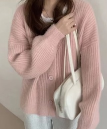 Doula Doula（ドゥーラドゥーラ）の「Vネックシャギーニットカーディガン（ニット/セーター）」