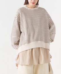 OMNES | 裏起毛ボリューム袖裾ラウンドプルオーバー長袖(その他トップス)