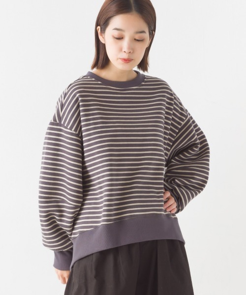 OMNES（オムネス）の「裏起毛ボリューム袖裾ラウンドプルオーバー長袖（その他トップス・レディース・ホワイト系その他/パープル/オレンジ/アイボリー/ブラック/グレー系その他・FREE）」の4枚目の写真