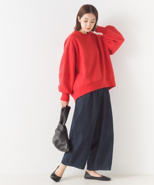 OMNES（オムネス）の「裏起毛ボリューム袖裾ラウンドプルオーバー長袖（その他トップス・レディース・ホワイト系その他/パープル/オレンジ/アイボリー/ブラック/グレー系その他・FREE）」の21枚目の写真