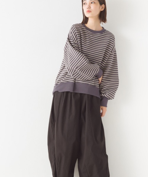 OMNES（オムネス）の「裏起毛ボリューム袖裾ラウンドプルオーバー長袖（その他トップス・レディース・ホワイト系その他/パープル/オレンジ/アイボリー/ブラック/グレー系その他・FREE）」の12枚目の写真